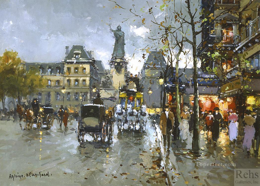 AB place de la republic 2 Parisian Oil Paintings